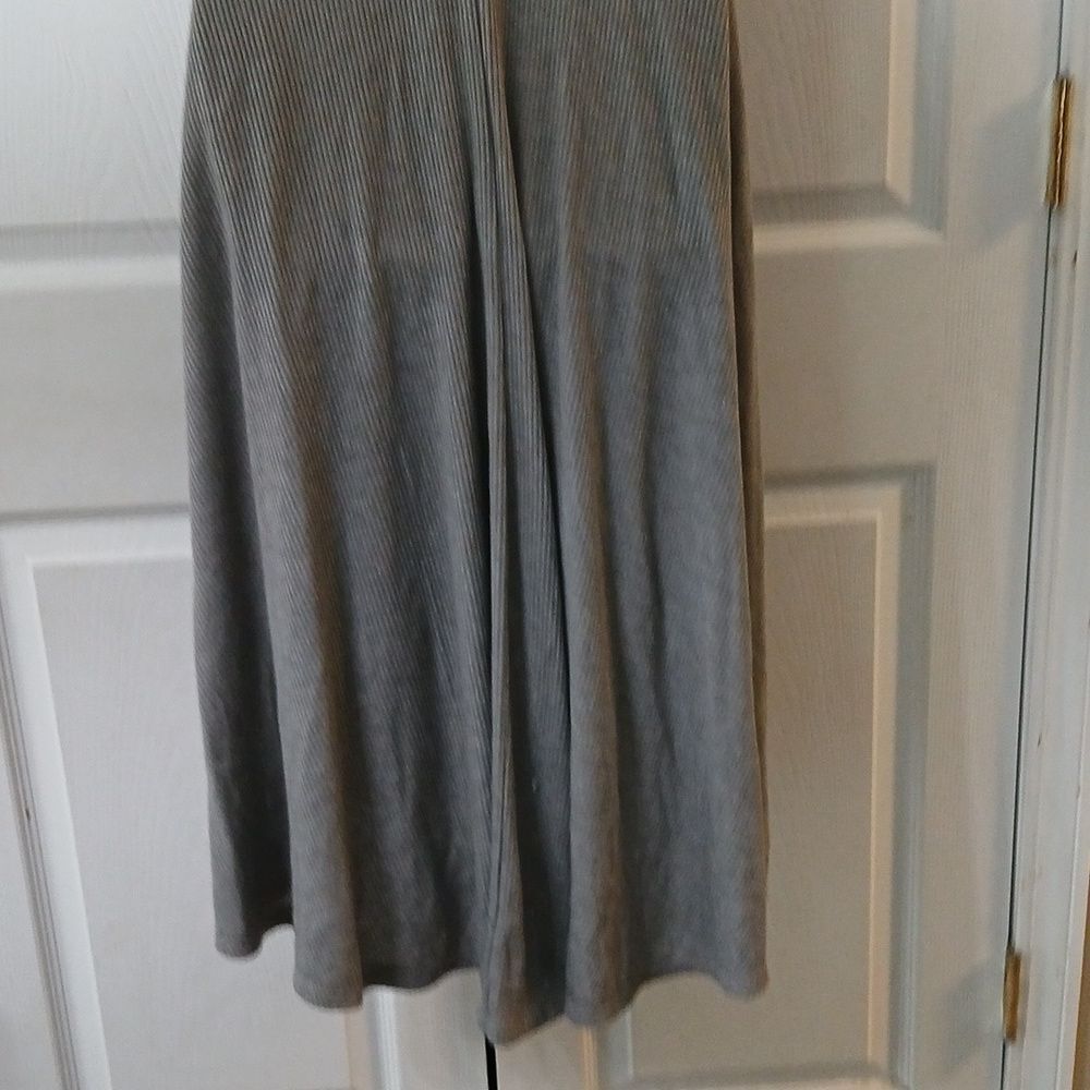 Signature by Robbie Bee gray ribbed gathered short sleeve cowl collar dress Sz M - Picture 7 of 9